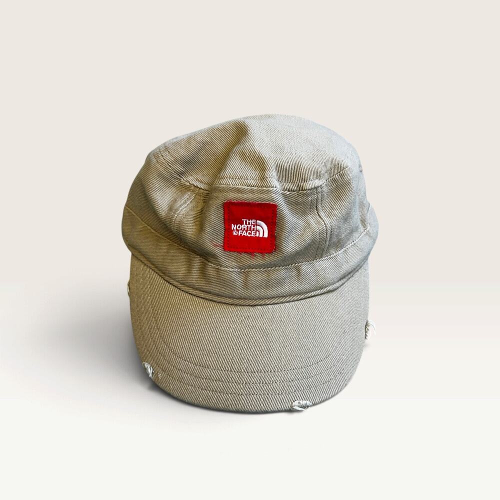 The North Face Flat Cap - Khaki with Red Underbrim